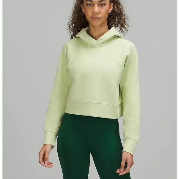 💚LULULEMON CROPPED LOUNGEFUL HOODIE/JACKET-CREAMY MINT-14💚 - Picture 8 of 12